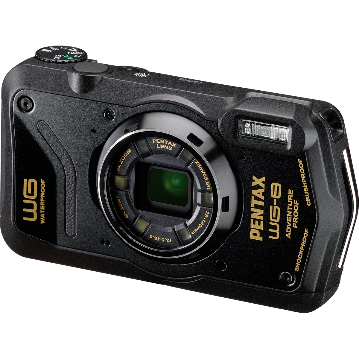 PENTAX WG-8 ブラック(長期安心サービスワイドSOMPO5年)