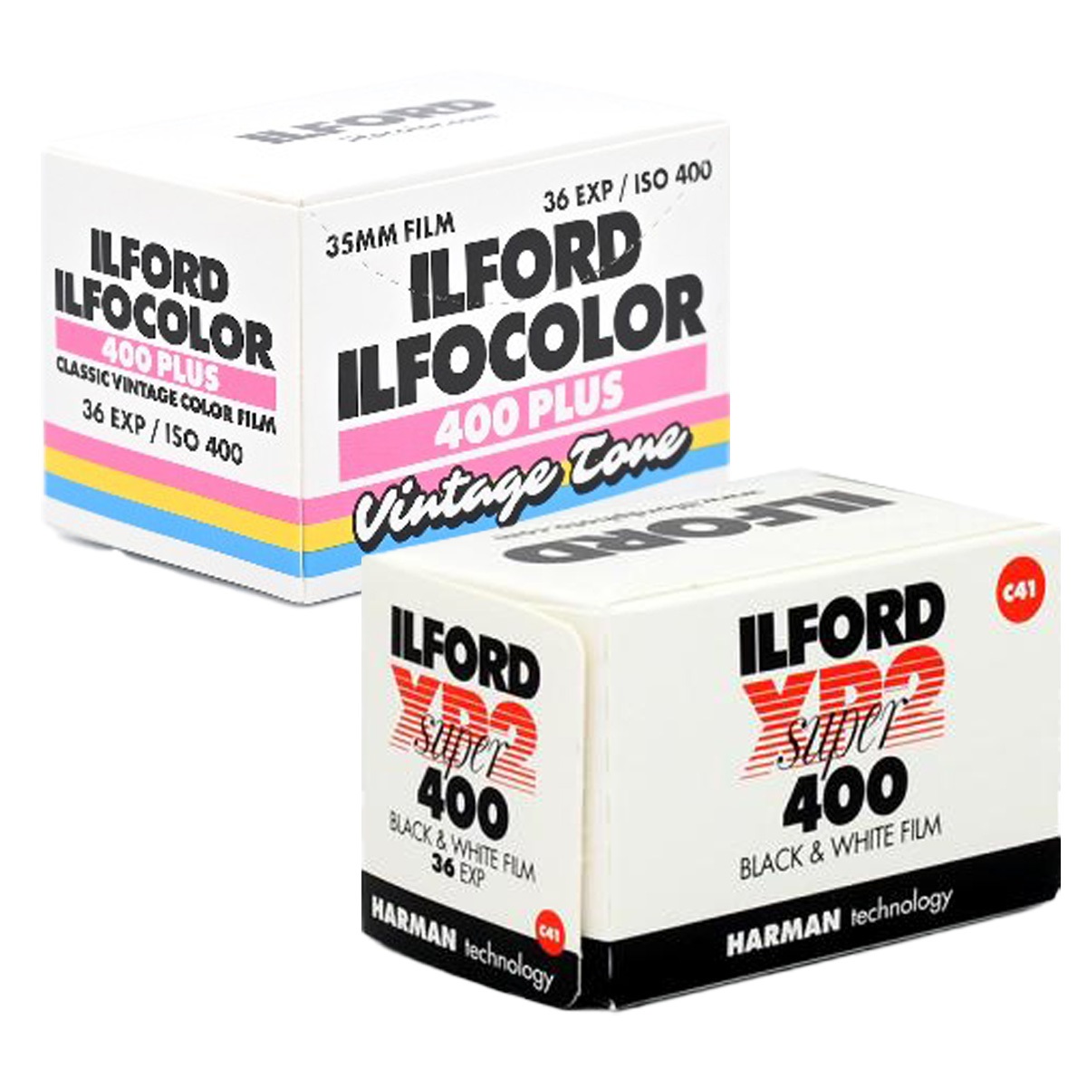 【BLACK FRIDAY 2025 11/27まで】ILFORD 2本セット｜VINTAGE TONE 400 PLUS ＆ XP2 SUPER 400 36枚撮り
