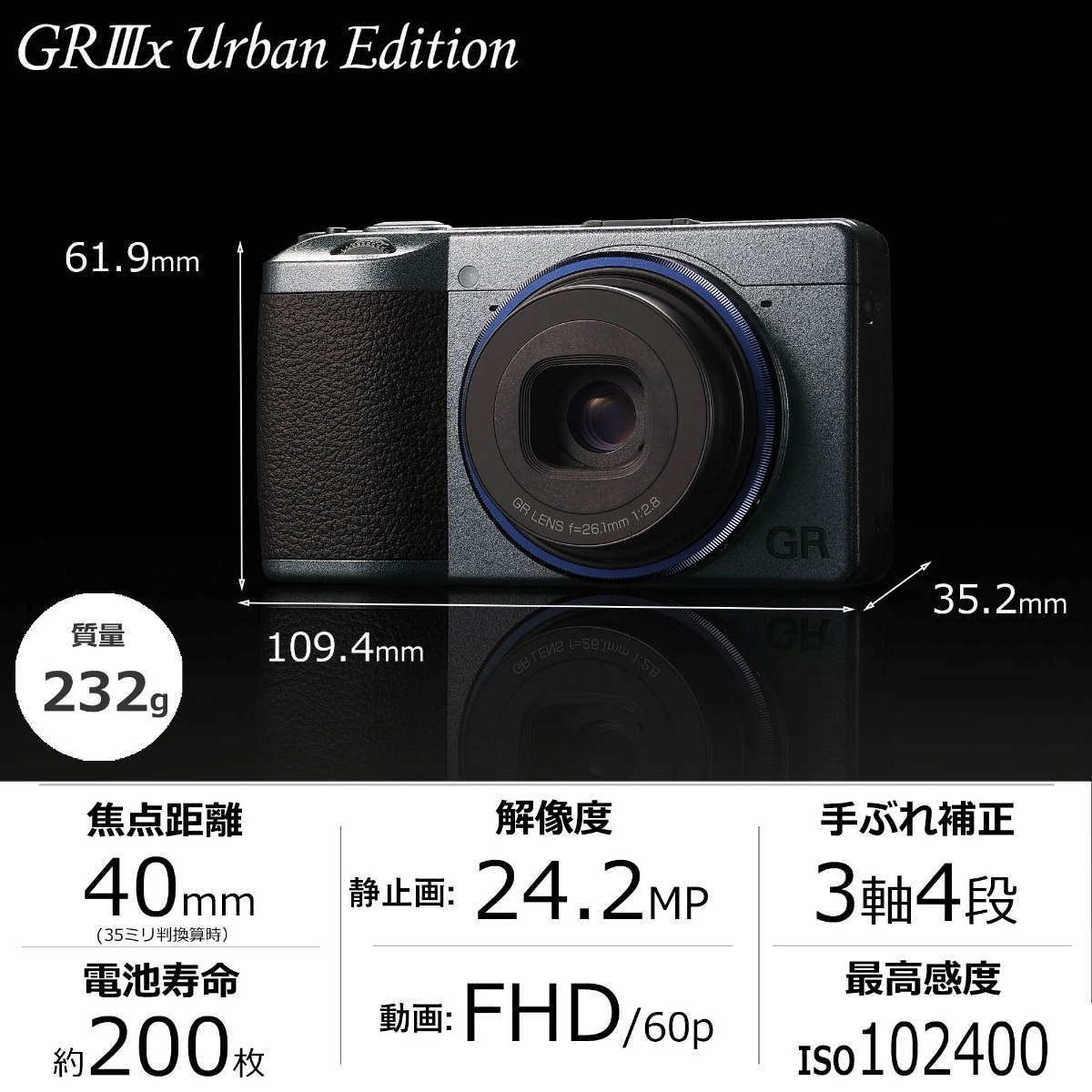 ＊GR IIIx Urban Edition [安心の3年保証]