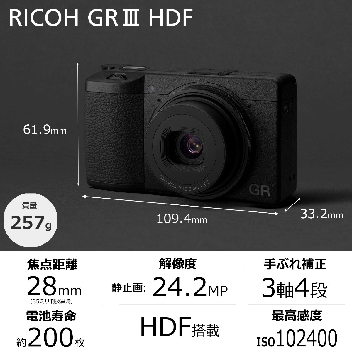 ＊RICOH GR III HDF  [安心の3年保証]