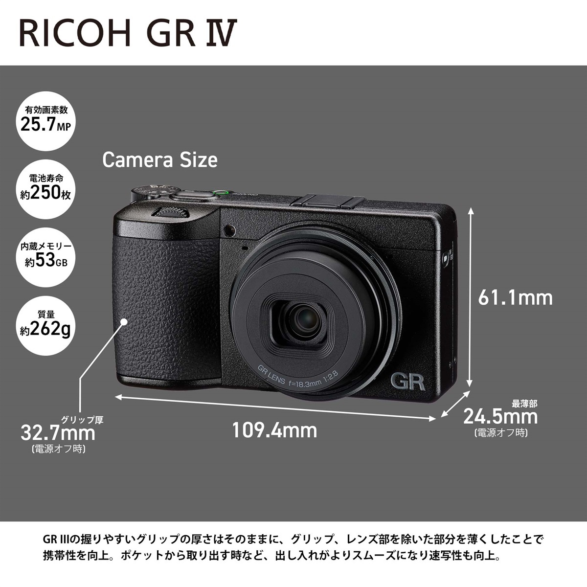 RICOH GR IV【1年保証】