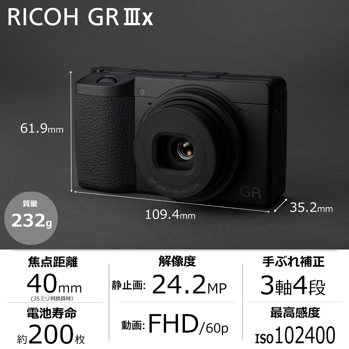 ＊GR IIIx [安心の3年保証]