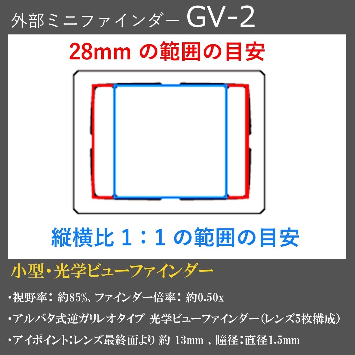外部ミニファインダー GV-2（対応画角28mm）