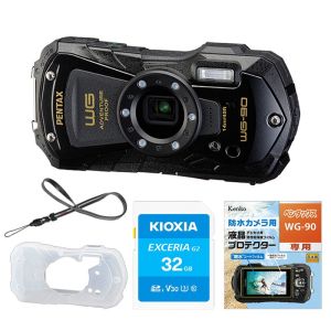 PENTAX WG-90 ブラック+アクセサリー4点+長期安心サービスワイドSOMPO（5年）